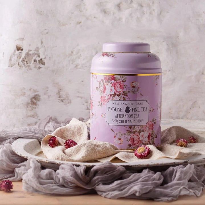 Vintage Floral Deluxe Tea Caddy - Lilac  240 EA Teabags