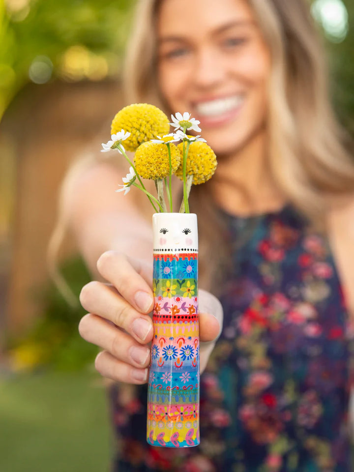 Folk Friend Bud Vase - Folk Lady