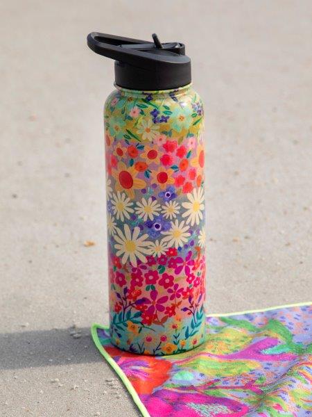 XL Water Bottle - Wildflower Border