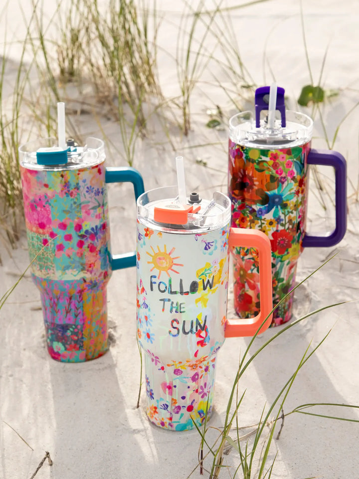 Mega 1 LTR Tumbler - Bright Floral Garden