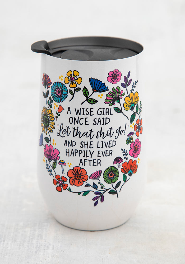 WINE TUMBLER S/S WISE GIRL ONCE SAID