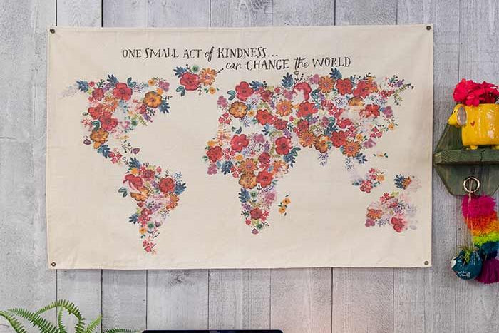 Wall Hanging Floral Map