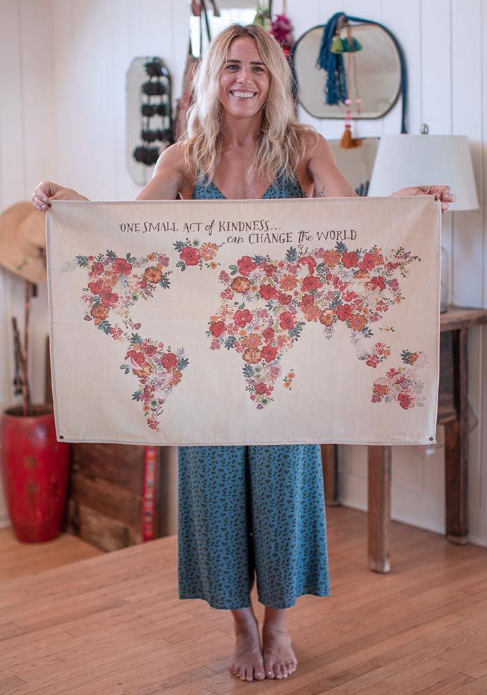 Wall Hanging Floral Map