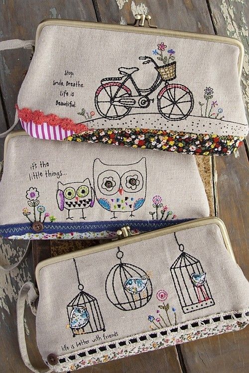PRAIRIE STITCH WRISTLET CLUTCH OWL IT'S THE LITTLE THINGS