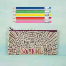 RECYCLED ZIP PENCIL BAG CREATE SNSHNE