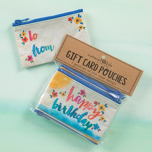 Recycled Zip Card Set Happy Bday