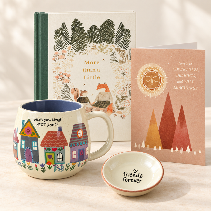 Birthday Bestie Deluxe Gift Set — all included products arranged together