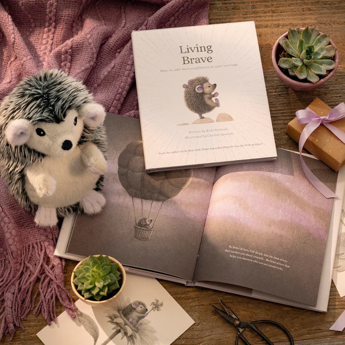 Living Brave Hedgehog - Plush by Compendium – lifestyle setting