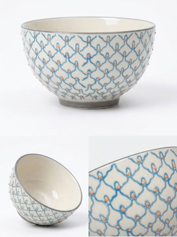 BOWL BLUE CANDLE 13.5CM