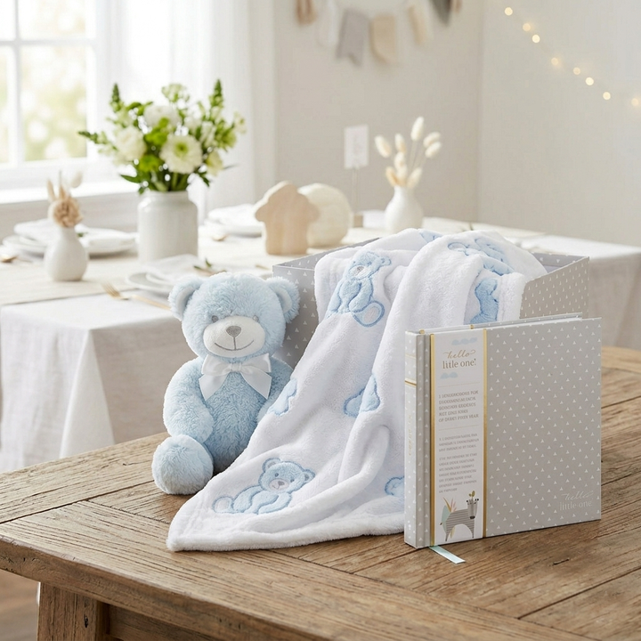 Hello Little One Baby Journal & Blanket Gift Set